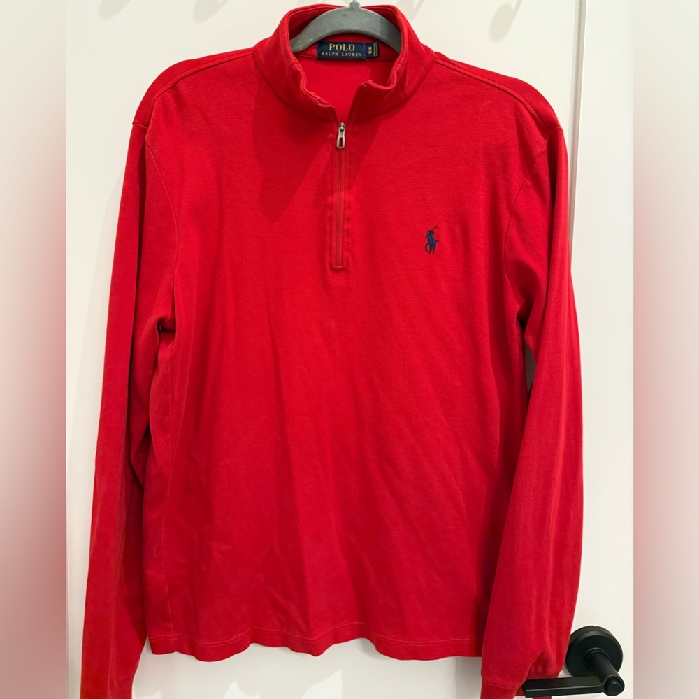 Polo by Ralph Lauren Bold Red QUARTER ZIP Pullover